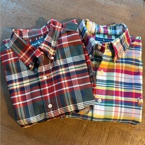 Ralph Lauren Men's Plaid Shirts - Red and Multicolor